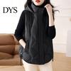 Breathable Waistcoat Women Cotton Vest Stand Collar Hooded Sleeveless Loose Fit Solid Color Zipper Closure Short Outerwear Casual