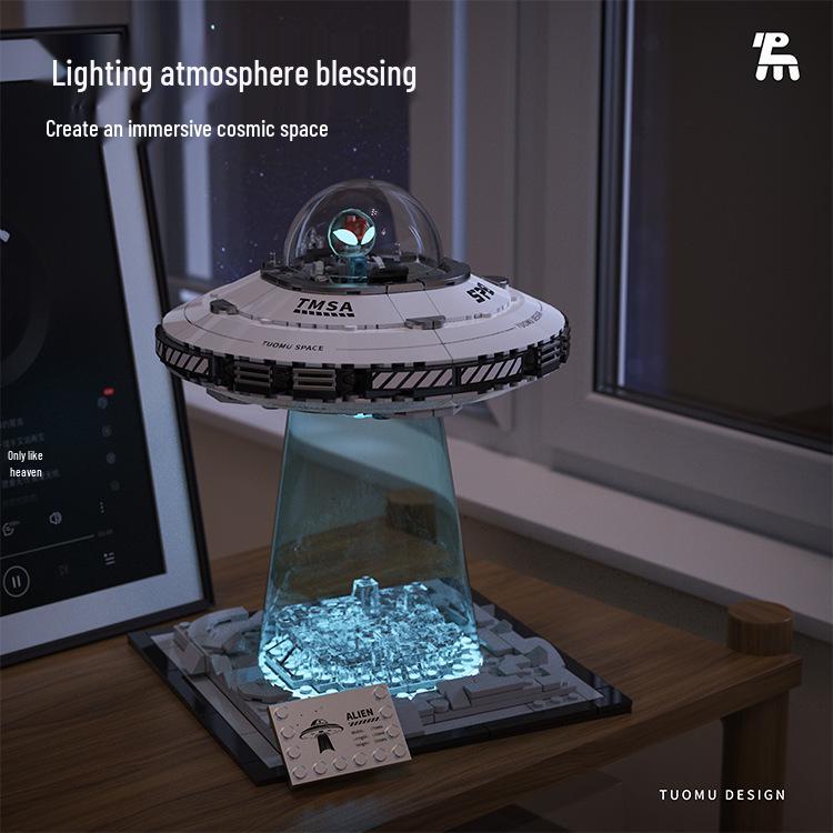 Tuomu T3012UFO Spaceship Puzzle - High-Difficulty Building Model for Boys