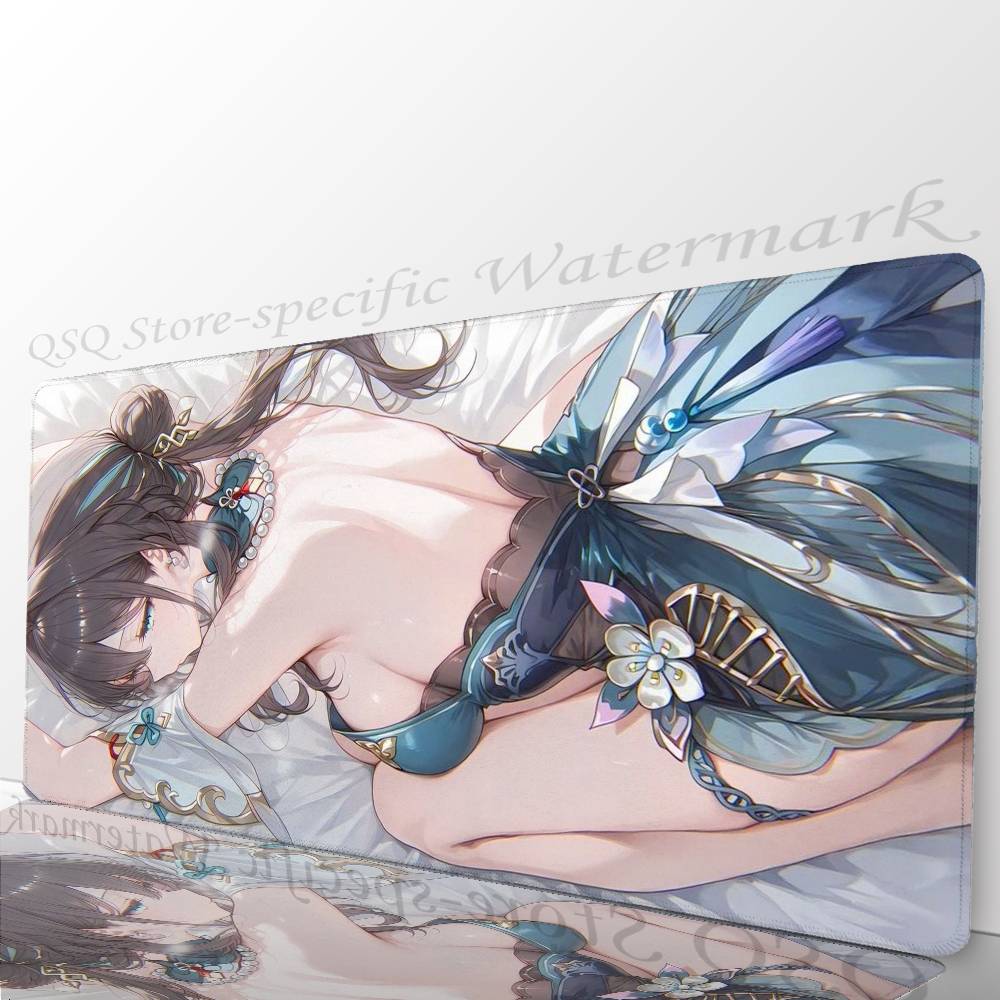 Ruan Mei Animated Game Honkai Star Rail Mousepad Mouse Mat Desk Mat With Pad Gaming Accessories Prime Gaming XXL Keyboard Pad