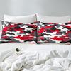 Red Camouflage Pattern Duvet Set Three-Piece Set Bedding Bedroom Decoration