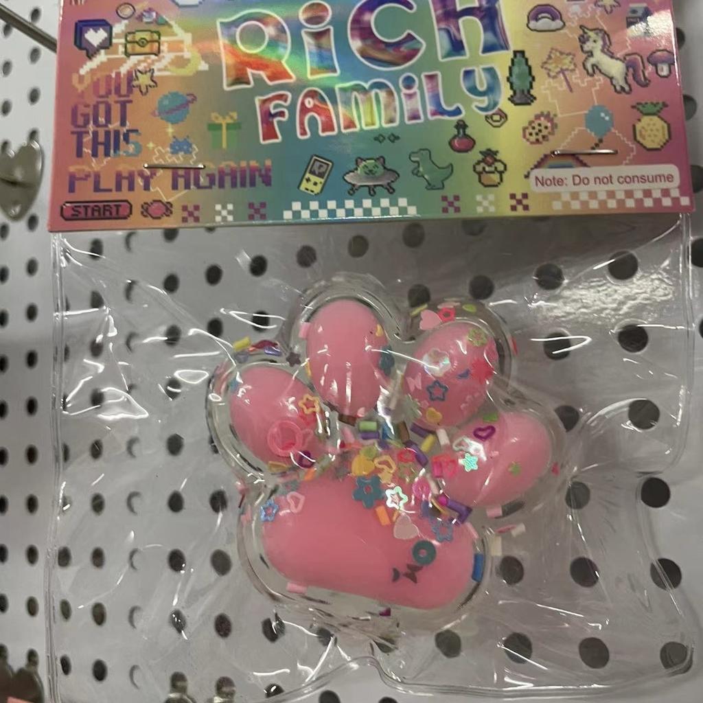 Weiche und klebrige Silikon-Katzenpfote Tier-Donut, Kneif-Spaß Plüsch, Langsam zurückfedernd, Stressabbauendes Spielzeug, Kinderspielzeug-Geschenk