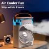 New 3 In 1 Fan AIr Conditioner Household Mini Air Cooler LED Night Light Portable Humidifier Air Adjustment Fan Office Home Fan Mass Air Flow 3