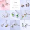 PAMELA 925 Silver Heart Birthstone Charm with Multi-color Zircon Flower Bead for Bracelet Best Gift
