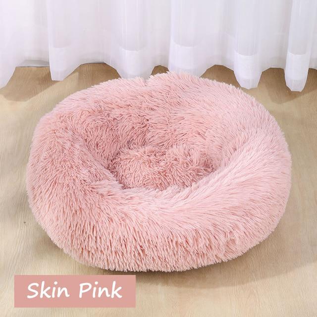light pink dog bed