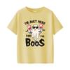Halloween Red Wine BOO Printed Tshirt Casual Short Sleeve Suitable for Four Seasons Fashion Versatile Womens Tshirt