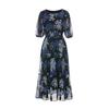 TVIEW Shirred Flower Pattern Dress_V6B-Cop008