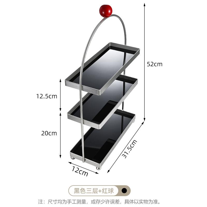 Stainless steel storage rack multi-layer desktop cup holder bathroom living room cosmetics storage rack bathroom shelves  shelf