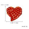 Rinhoo Exquisite Full Rhinestone Small Love Heart Brooch For Women Elegant Crystal Heart Lapel Pins Sweater Buckle Badge Jewelry