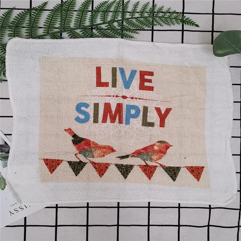 

1Pc 30x30cm Square Fruit Flower Cotton Terry Printed Absorbent Kitchen Tea Towel Dish Cleaning Cloth