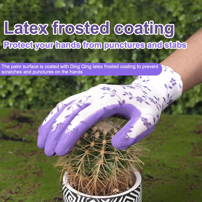 Garden Gloves One Size For Women Breathable Foam Latex Working Gloves, For Gardening Landscape Diy Rubber Gloves