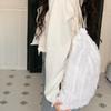 Chiffon, Girlish Style, Drawstring Bag, Large Capacity, Commuter Drawstring Pocket, Student Storage, Adjustable, Shoulder Bag