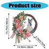 Artificial Easter Rabbit Wreath Accessory for Front Door Rabbit Eggs Spring Decoration for Indoors and Outdoor Use
