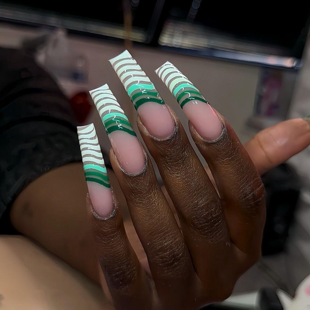 Easy to Use Extra Long Curved False Nails French Tip False Nails Nail Supplies Manicure Tools
