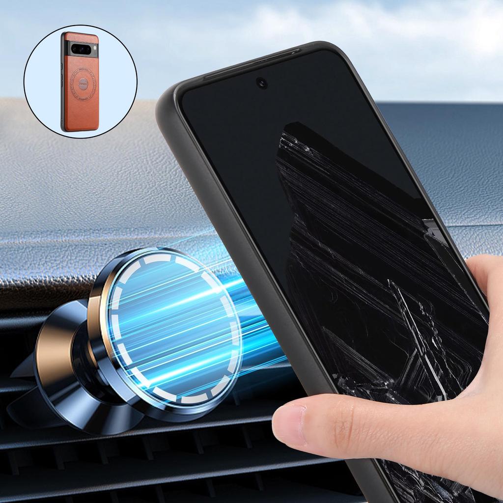 Denior Magnetické kožené pouzdro se slotem na karty pro Google Pixel 7A/8