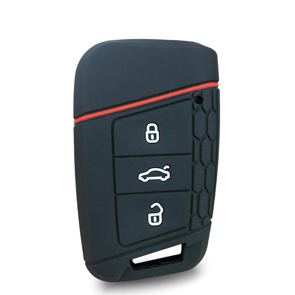 Silikonowe Etui na Kluczyk Samochodowy Do Vw Volkswagen Passat B8 Taos Polo Tiguan Do Skoda Kodiaq Fabia Karoq Octavia Seat Ateca Pokrowiec na Kluczyk