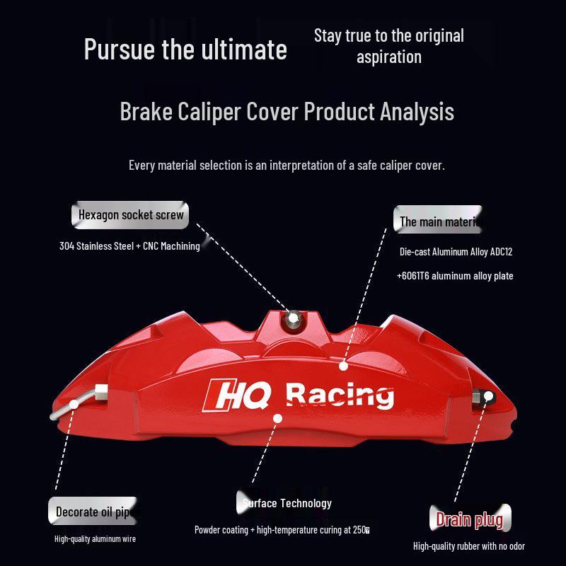 Upgraded Aluminum Alloy Brake Caliper Covers for 10th Gen Honda Civic/Accord/Haoying/CRV/Guandao