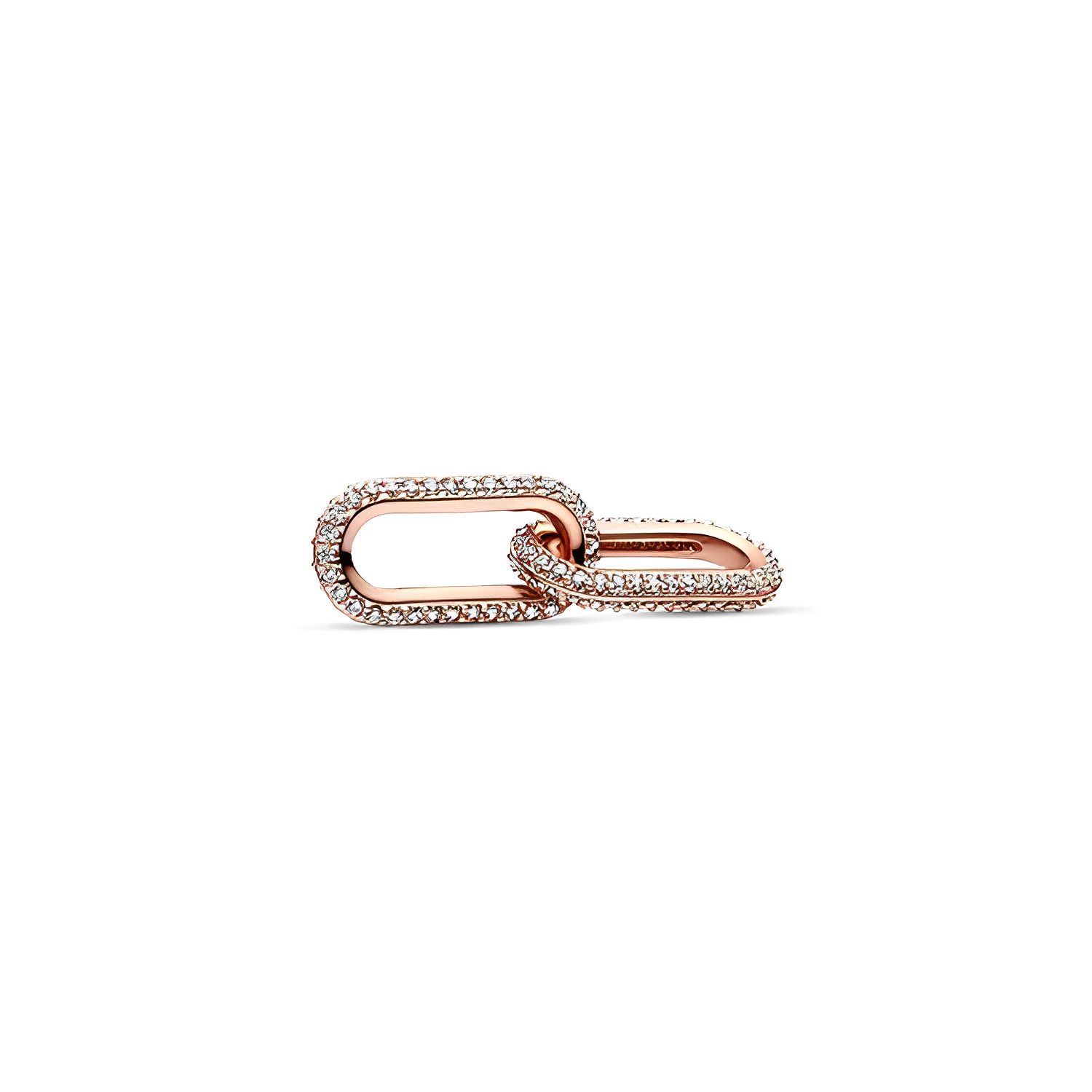 Pandora Me Pavé Double Ring Adjustable Diy High-End 925 Silver Decorative Chain Unisex Jewelry Rose-Gold 789660C01 Box