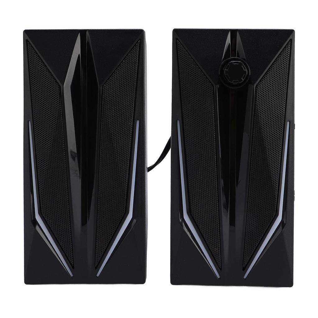 1 Pair 2.0 Inch Speaker with RGB Light USB Small Multimedia Speaker for Laptop Desktop PC