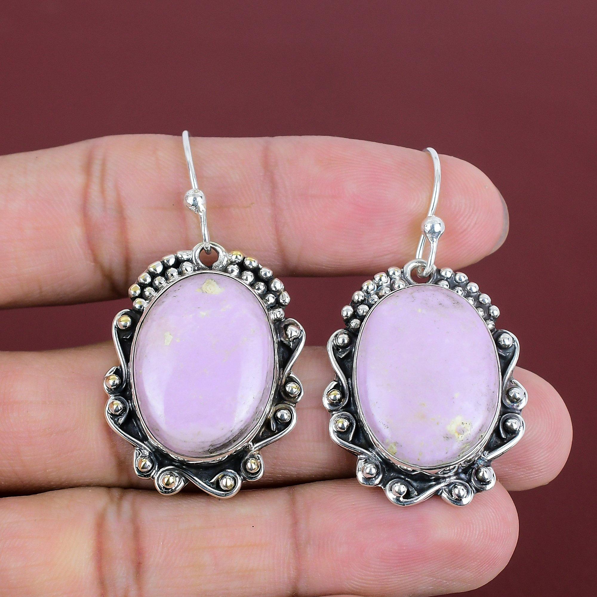 Phosphosiderite Earring Handmade Gemstone Earring 925 Sterling Silver Earrings Phosphosiderite Jewelry Gifts For Women Healing Stone Jewelry