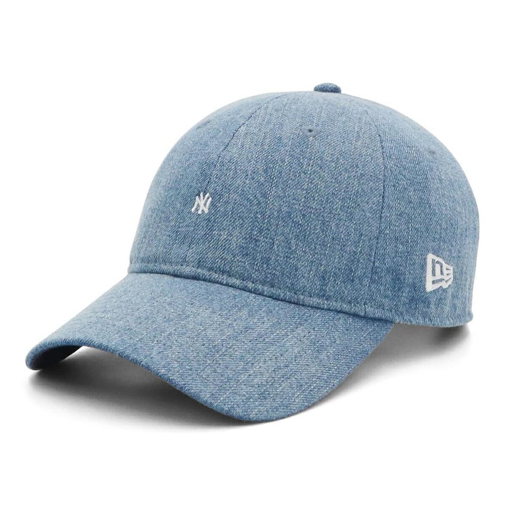 New Era 9TWENTY Cap MLB New York Yankees NY Washed Denim Blue Micro Logo ONSPOTZ Exclusive and 920 Stylish Streetwear Travel Sun Gift (14551011,