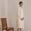 SPNK Polyshirt Pleated Dress_Off-White