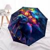 1 PC Automatic Folding Umbrella - Elephant Galaxy Pattern, Portable & Foldable Design with 8 Ribs, Christmas Birthday Gifts