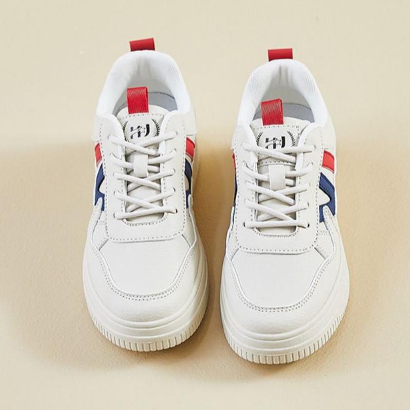 Women's Spring and Autumn Breathable White Shoes Flat Shoes Single Shoes All-match Casual Sports Shoes
