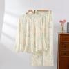 2026 Neues Damen Frühjahr/Sommer Pyjama-Set 100% Baumwolle Langarm Lange Hose Zweiteiliges Set Große Hauskleidung