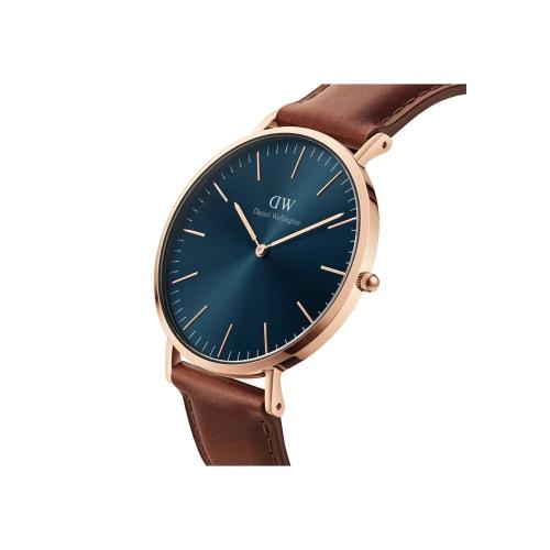 [Official Limited/2 Year Warranty/Genuine] Daniel Wellington DW Men's Watch Classic St Mawes Arctic 40mm Watch for Men Rose Gold Blue/Brown Luxury Wat