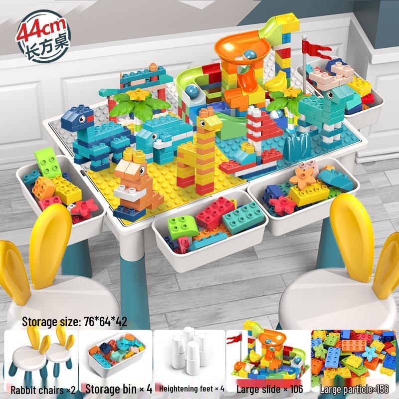 Children's Multifunctional Building Block Table for Early Education and Brain Training
