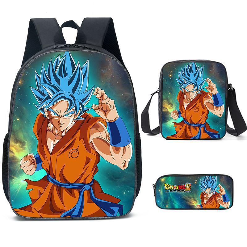 Primary And Secondary School Students Dragonball Schoolbag Three-Piece Cartoon Animation Backpack