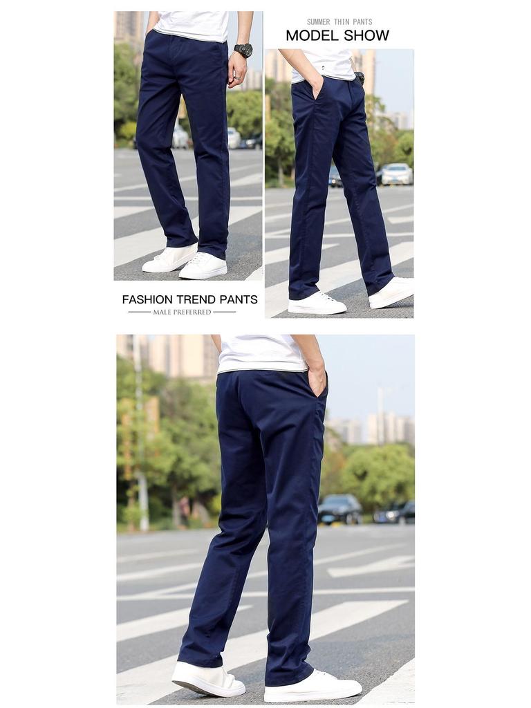Herren Stretch Slim Fit Straight Leg Hose - Modische, vielseitige Freizeitbekleidung