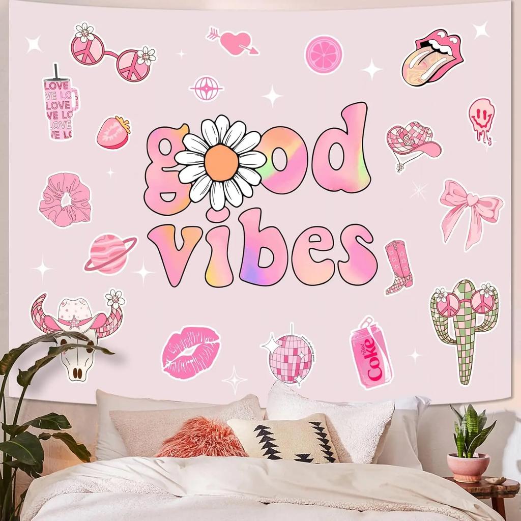 VIKAMA Bemaltes Glas Lebensbaum Wandteppich Vintage Bunte Blätter Böhmischer Kunststil Wohnzimmer Raum Heimdekoration