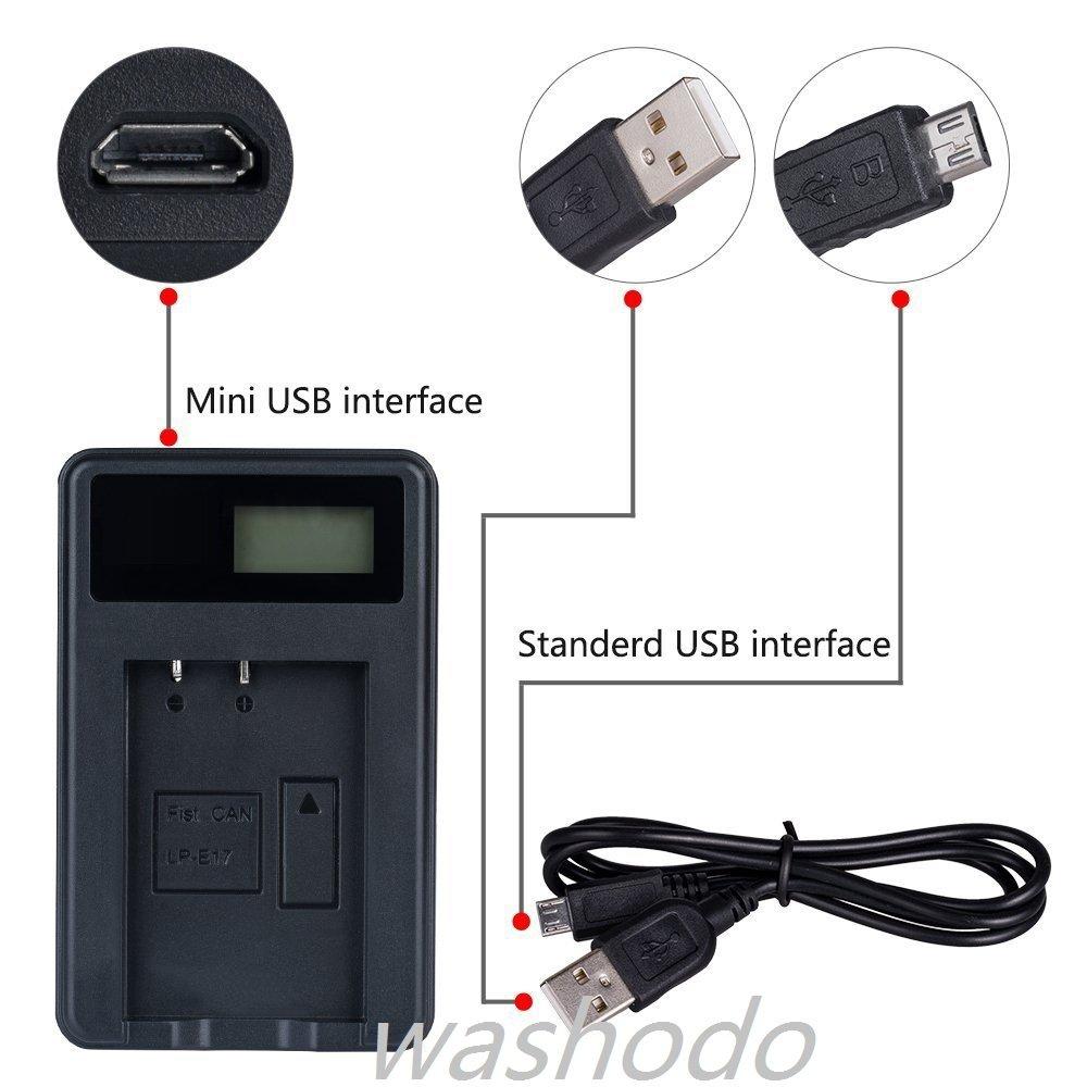 New Rapid USB Camera Charger for Canon Batteries with LCD Display [WASHODO] NB-5L [517-0040-05]
