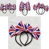 Eye-catching Union Jack Hairband Alice Headband With Large Bow Tie For Patriotic Celebrations