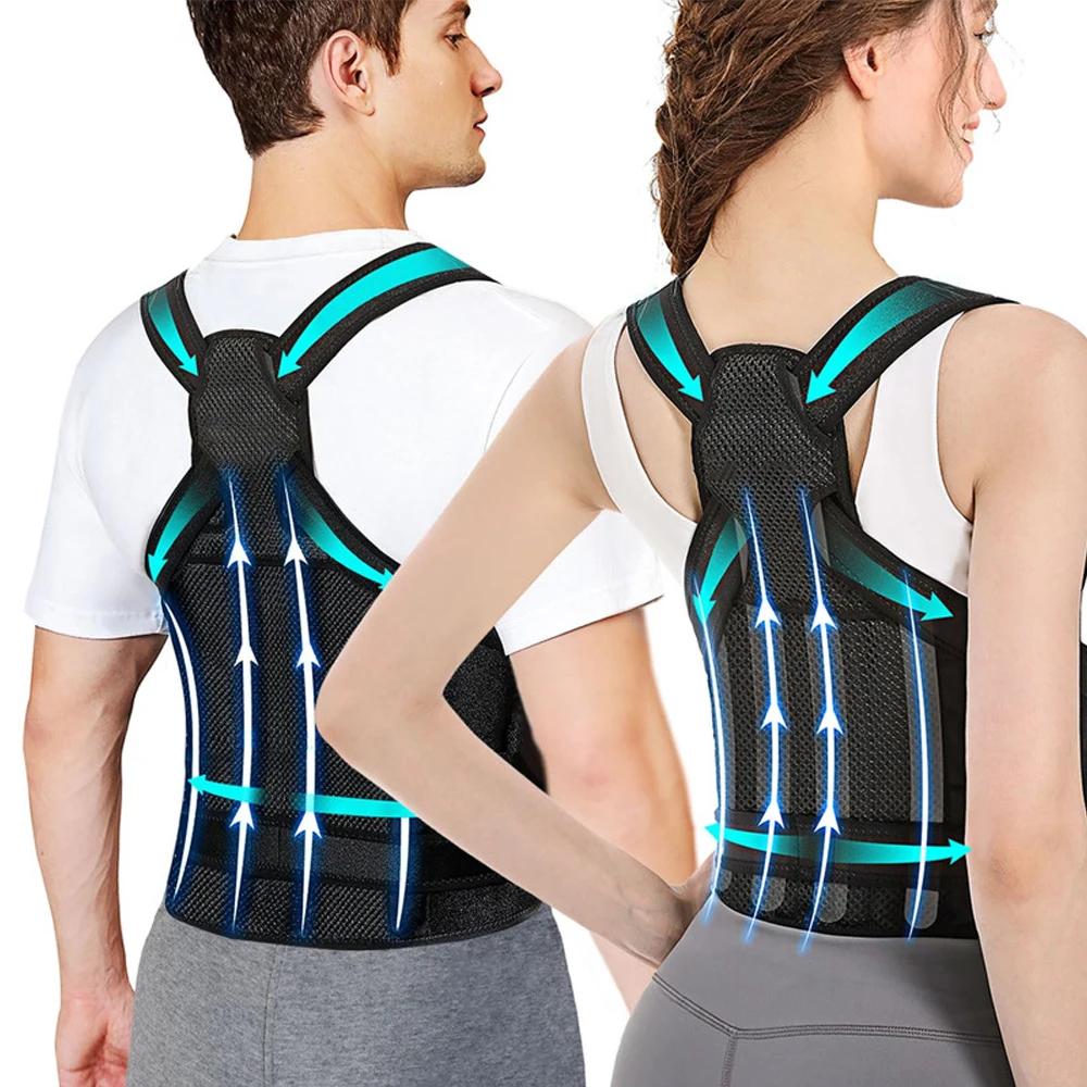 

Durable And Safe 1Pcs Back Brace For Women Menadjustable Posture Strainghtener Improve Posture Lumbar Support Shoulder Lower Upper Back Posture S