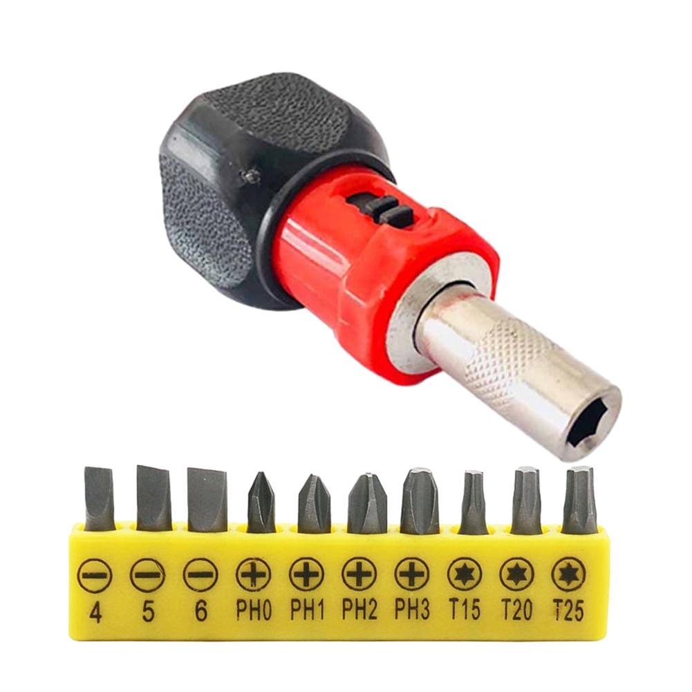 Screw Driver Ratchet Wrench 11PCS Anti-slip Handle