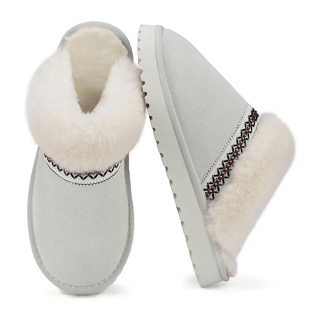 Mishansha Zimmer Warm Winter Perfekt für Balkone und Draußen Damenschuhe, Innen-/Außenbekleidung, Langlebig, Stilvoll, Dicksohlige, Rutschfeste Hausschuhe,