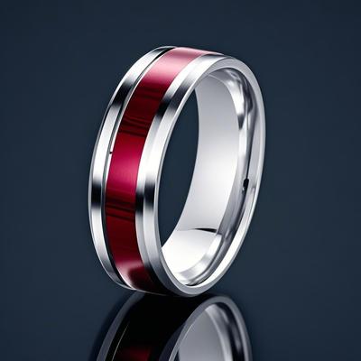 Herren 8mm Edelstahl Titan Ring: Nischen-Ins-Stil, Retro-Licht-Luxus-Design