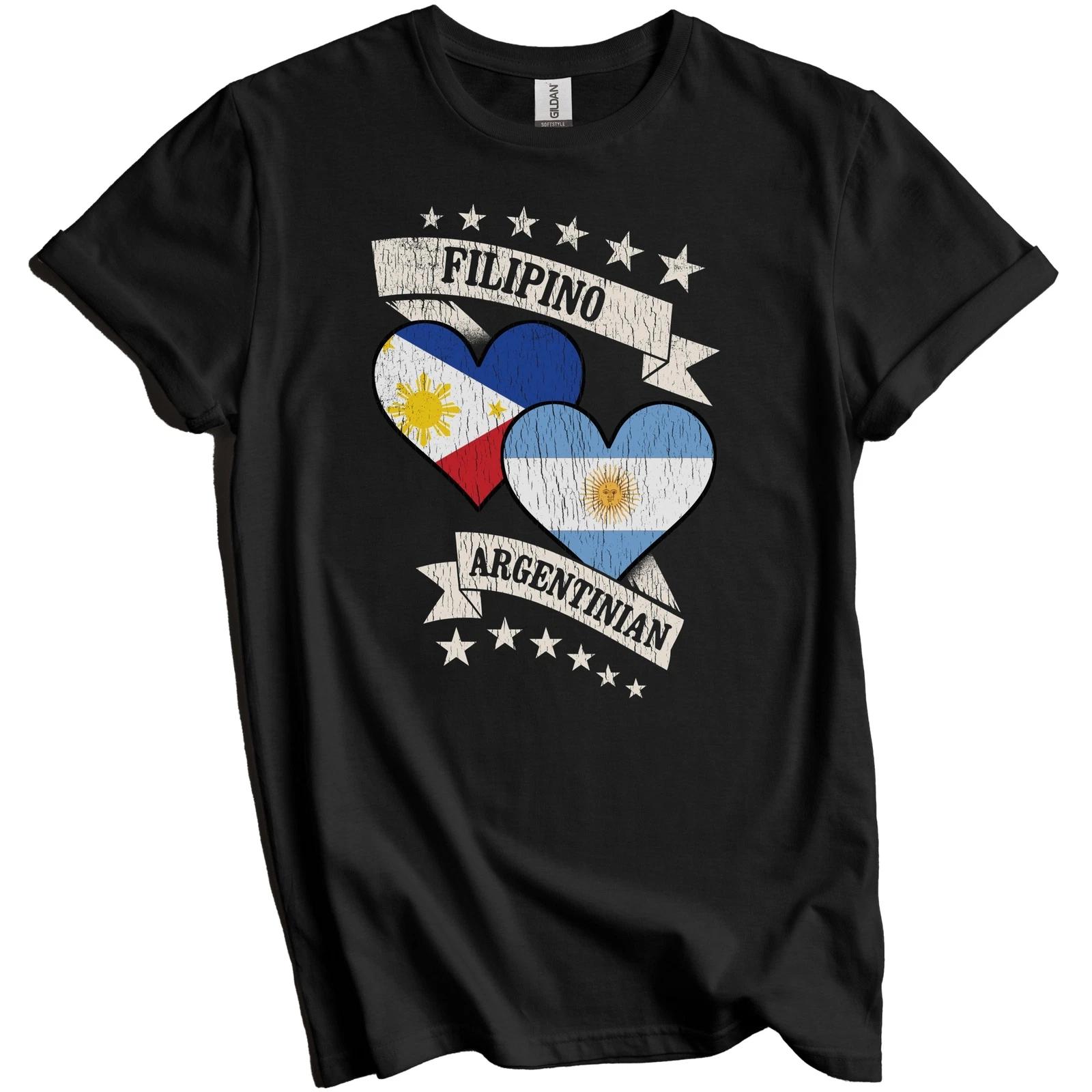 Filipino Argentinian Heart Flags Philippines Argentina T-Shirt M