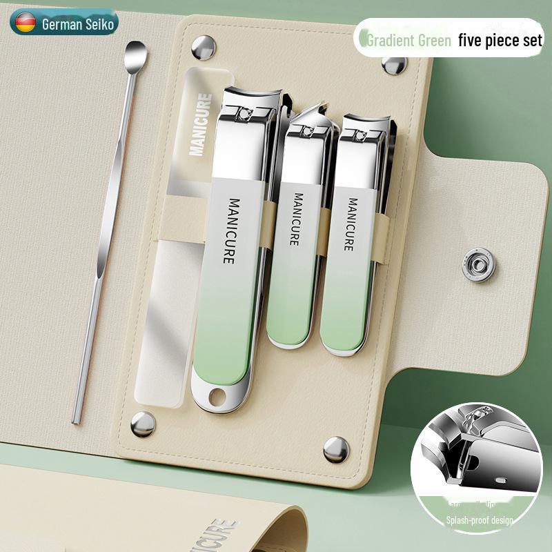 Nail Clipper Set with Leather Case - Manicure Tools