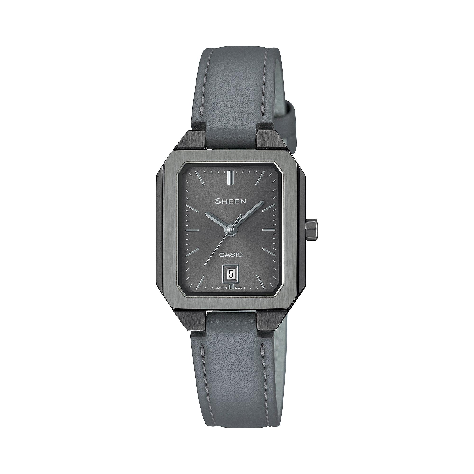 Casio Sheen Women s Stainless Steel 50M Water Resistant Analog Quartz Watch SHE-4555BL-8A серый