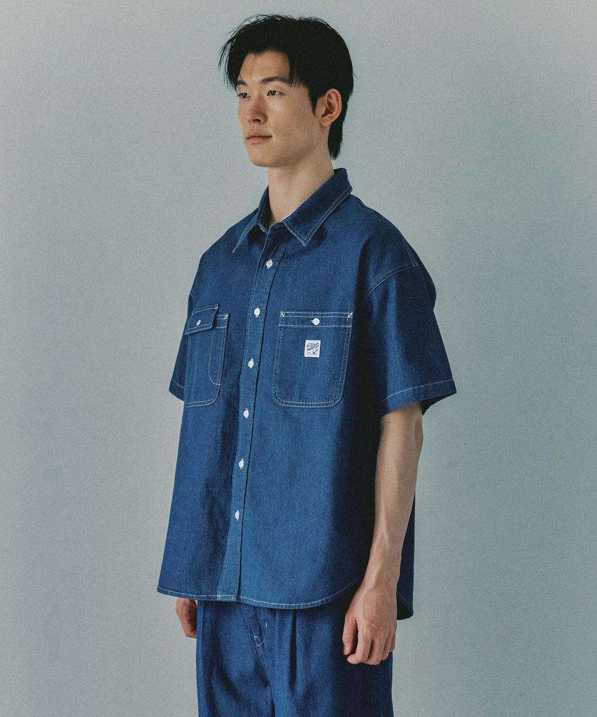 PLAC 051 Cone Denim Summer Shorts Sleeve Shirt