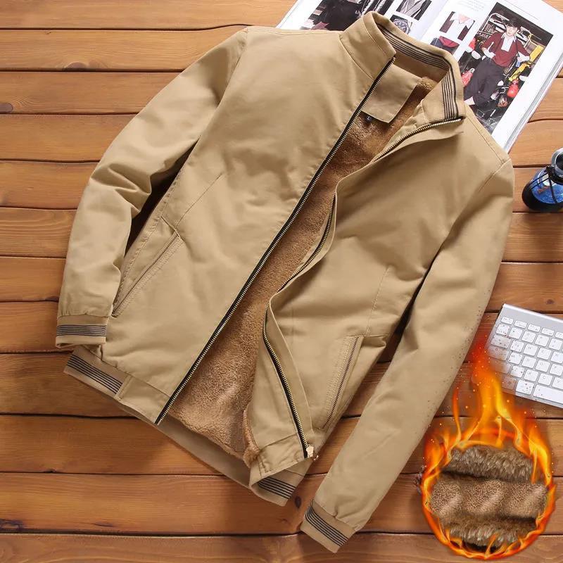 Men's Jacket Winter Plus Velvet Warm Coat Windproof and Waterproof Outwear Casual Parka