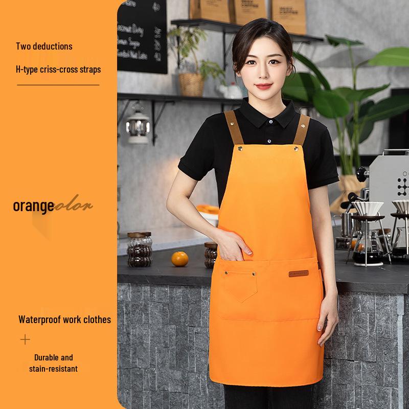 Custom Waterproof & Oil-Proof Kitchen Aprons - Stain-Resistant, Printed Design for Catering.