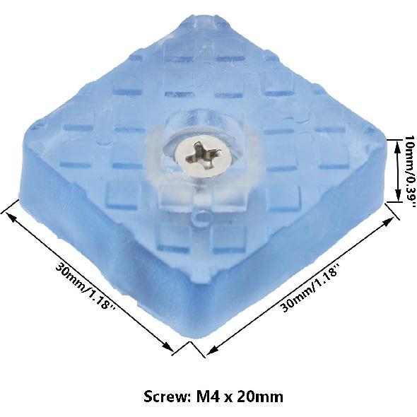 20PCS Screw On Furniture Pad,TTZEZE Furniture Sliders for Wooden,Heavy Duty Square Rubber Table Chair Leg Pads with Screws,Best Floor
