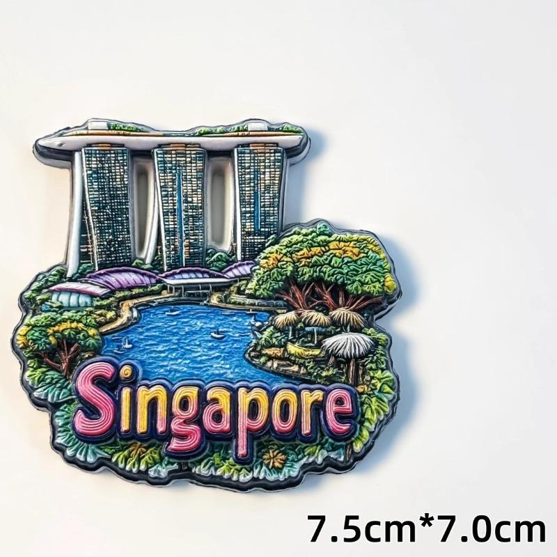 Singapore Fridge Magnets Gardens By the Bay Travel Souvenirs Merlion Sand Hotel Fridge Stickers Home Decor Birthday Gifts