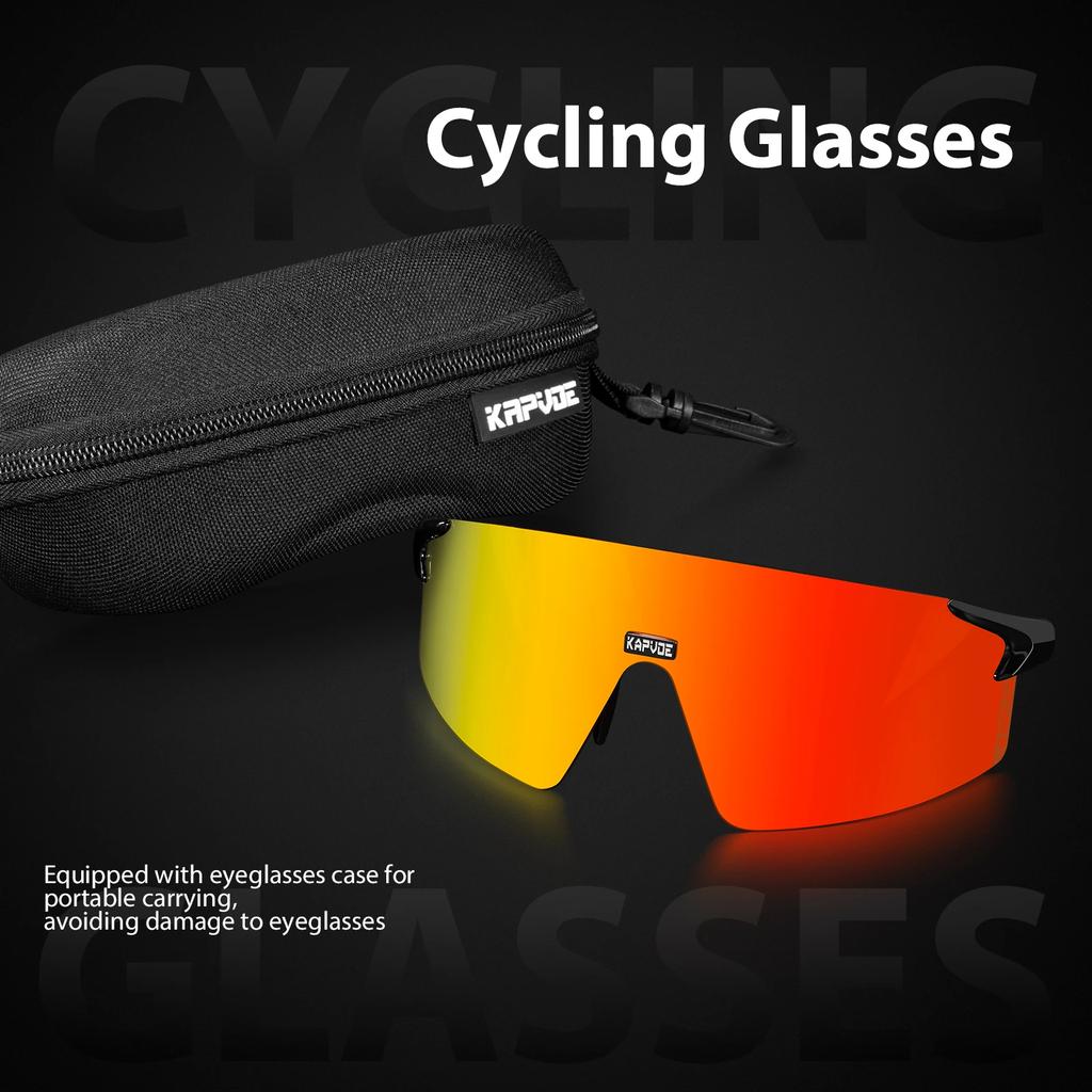 Kapvoe Cycling Sunglasses Fashion for Men Bike Glasses Cycle Women Sports Bicycle MTB Fishing Hiking Riding Eyewear UV400