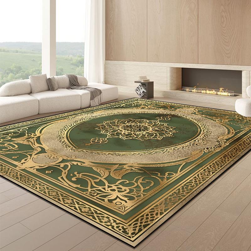 

Скандинавський Розкішний Золотий Великий Килим для Вітальні Домашній Декор Килим для Вілли Вітальня Килим на Замовлення Килим для Лобі Готелю Нековзні Килимки для Підлоги 80*160cm