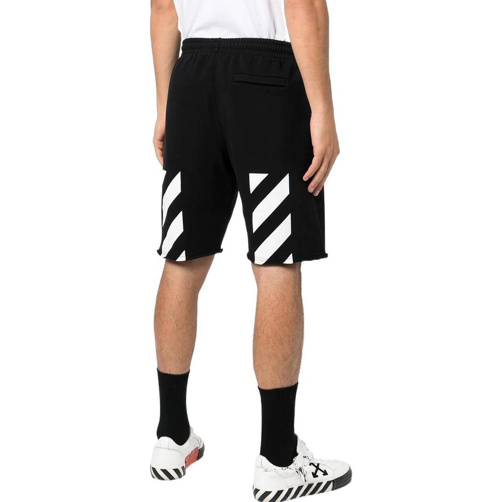 Off-White Logo-print Cotton Track Shorts OMCI006C99FLE0011001